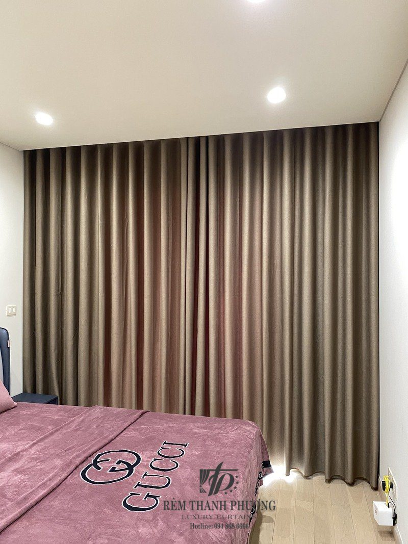 lắp rèm vải 1 lớp và rèm cầu vồng tại The Manor Central Park