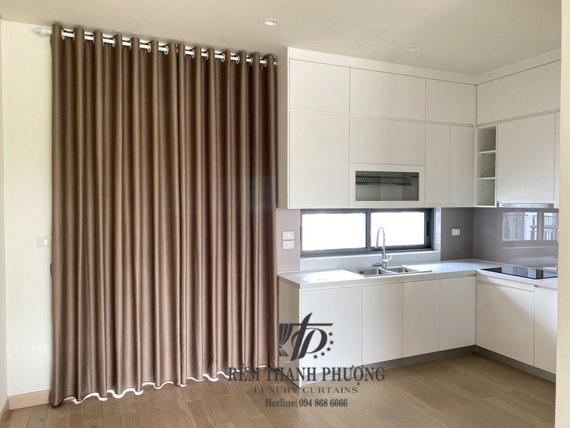 lắp rèm vải 1 lớp và rèm cầu vồng tại The Manor Central Park
