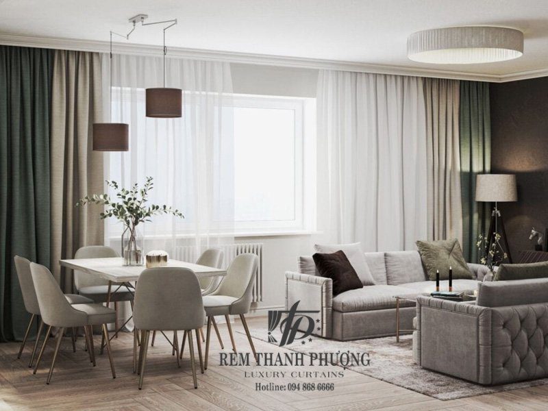 Rèm biệt thự tại Hoàng Mai, Hà Nội sang trọng giá rẻ