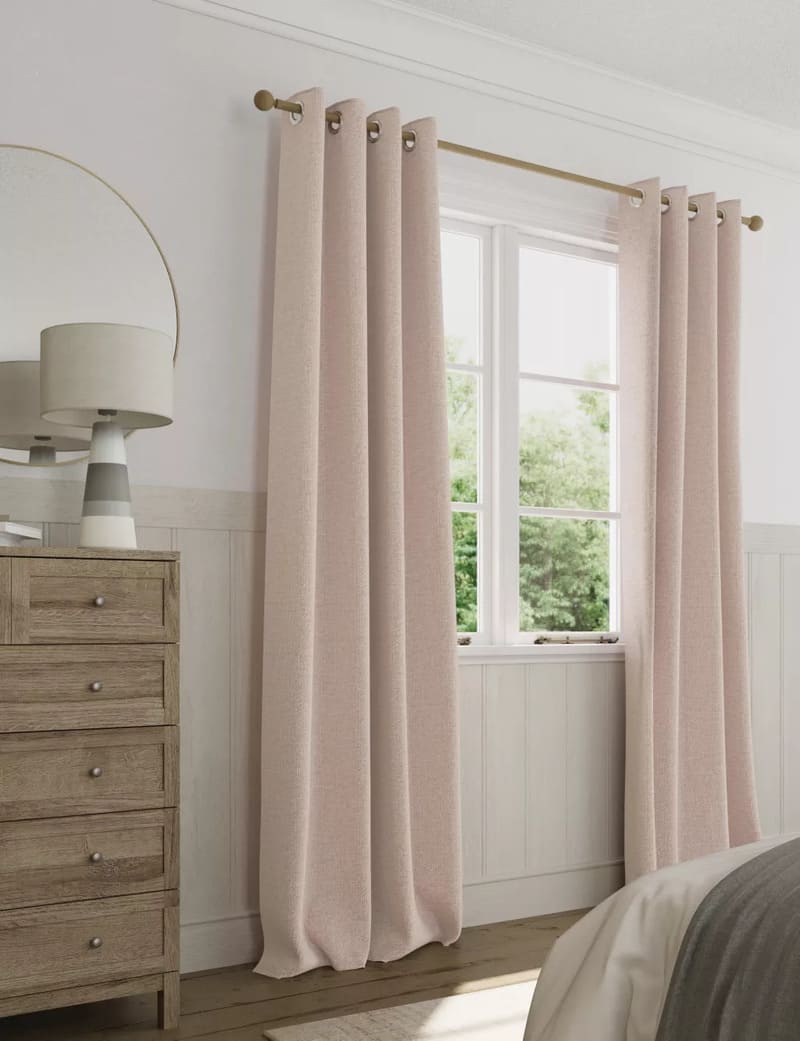 rèm cửa màu hồng