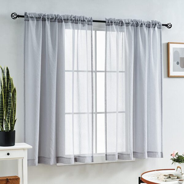 rèm cửa màu xám