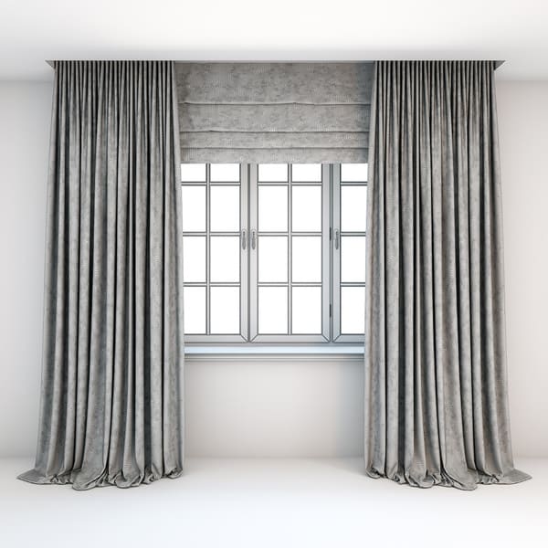 rèm cửa màu xám