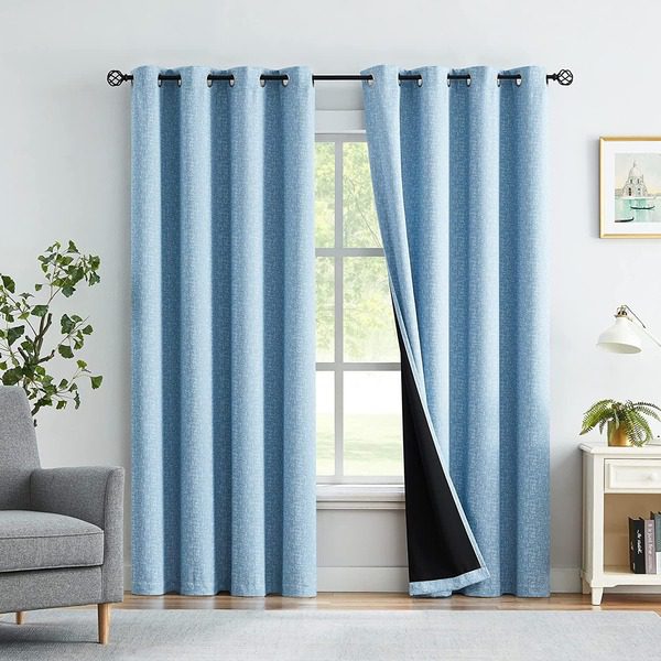 rèm cửa đẹp màu xanh