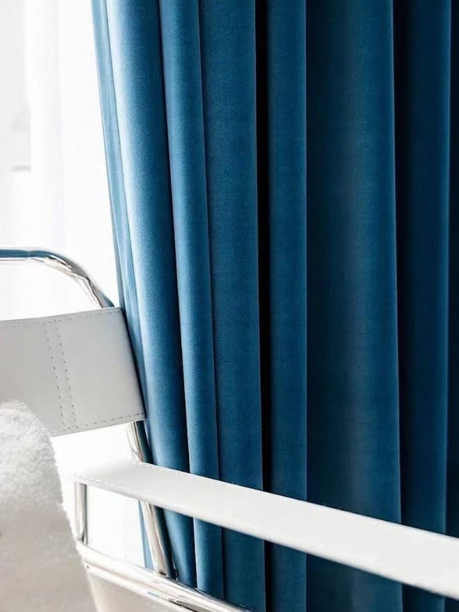 rèm cửa đẹp màu xanh