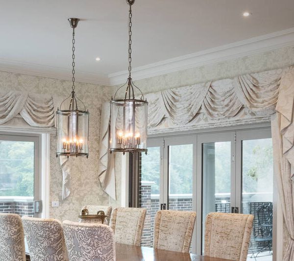 Luxury European Fabric Drapes Motorised Romans 3071 2