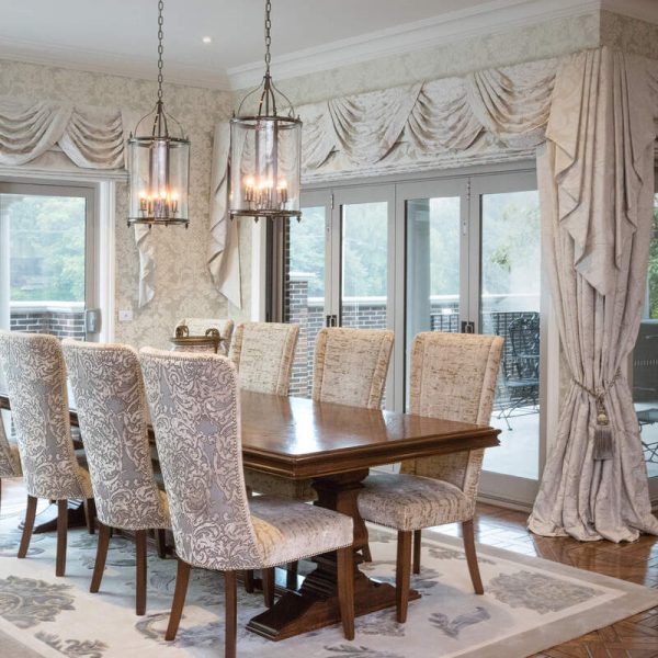 Luxury European Fabric Drapes Motorised Romans 3071 3