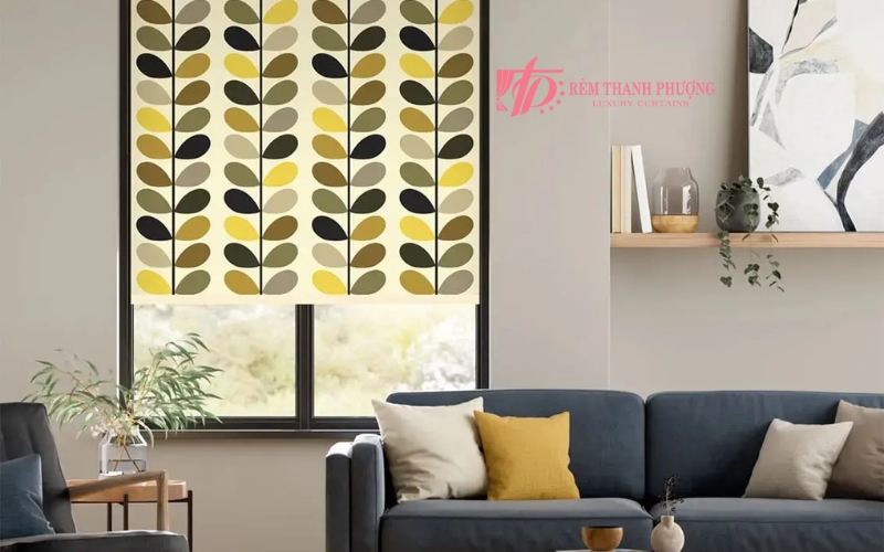 Rèm cuốn cầu vồng Hàn Quốc tạo không gian hiện đại.