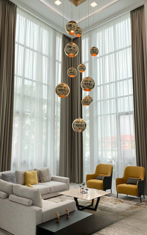 Rèm vải tạo không gian sang trọng