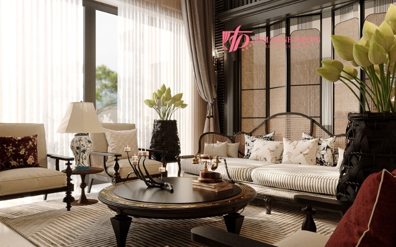 Rèm cửa phong cách Indochine và các mẫu rèm đẹp 5 Kiểu dáng mộc mạc