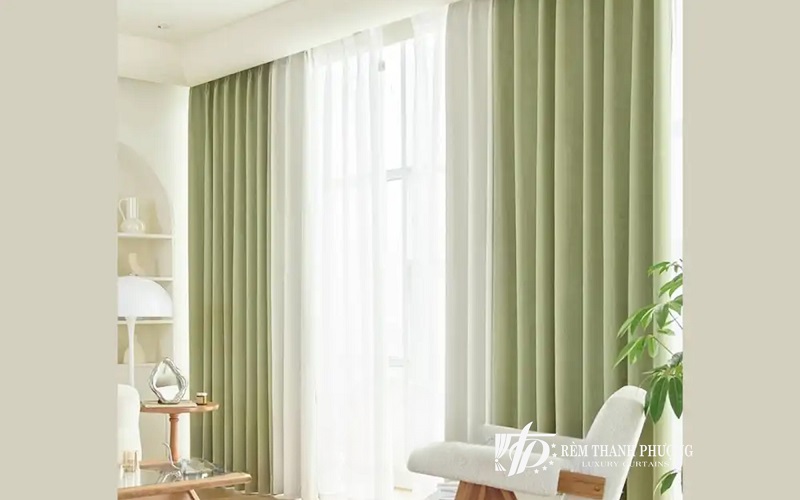 15+ mẫu rèm màu xanh lá cây tươi mới không gian sống 15 mẫu rèm cửa sổ phòng ngủ 2 lớp đẹp