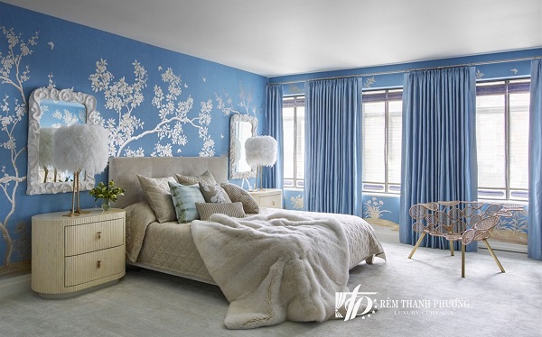 tuong mau xanh nen chon rem cua mau gi 4