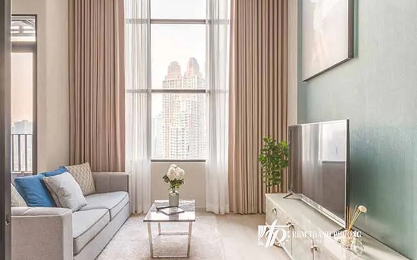 Tổng hợp 20 rèm cửa nhôm kính đẹp, giá tốt 2 Loại rèm cửa nên lắp đặt ở cửa nhôm kính - Rèm vải 2 lớp