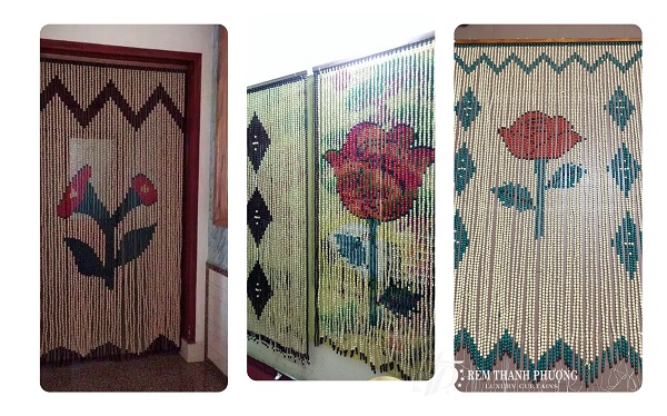 mẫu rèm treo cửa buồng đẹp - rèm hạt gỗ