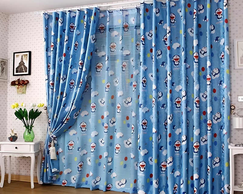 Mẫu rèm cửa mầm non bằng vải