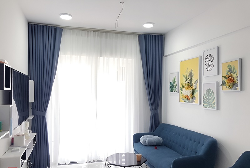 Rèm vải hai lớp lấy sáng lắp đặt tại Ngã Tư Sở