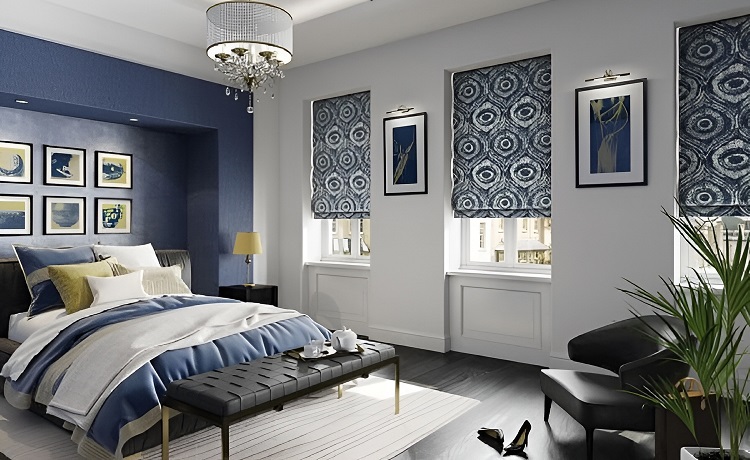 Top Mẫu Rèm Khách Sạn Đẹp, Hiện Đại - Bí Quyết Tạo Không Gian 5 Sao 3 Mẫu rèm roman nghệ thuật cho phòng ngủ khách sạn