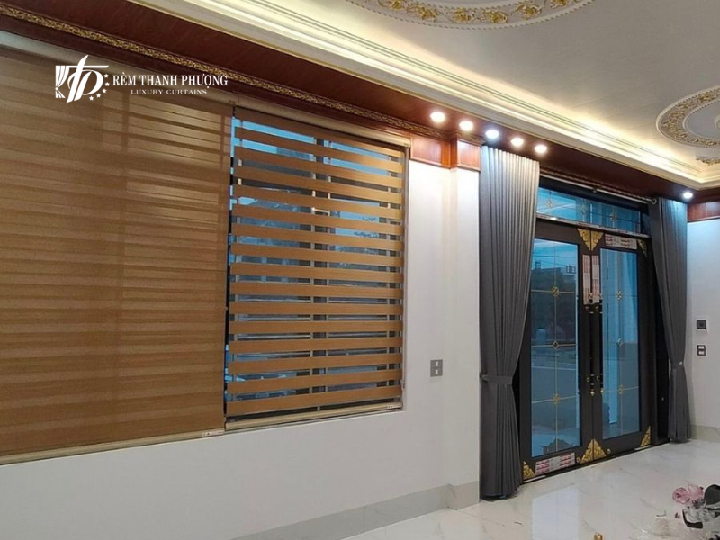 Mẫu rèm cầu vồng hiện đại, gọn gàng cho cửa sổ