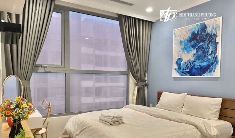 Lắp Rèm Cửa Times City Chuyên Nghiệp, Đẹp Lung Linh, Giá Tốt Nhất 4 Mẫu rèm vải cản sáng tốt cho phòng ngủ tại Times City