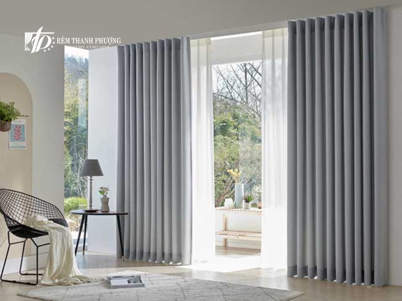 Dịch Vụ Lắp Rèm Cửa Ninh Bình Uy Tín, Trọn Gói, Giá Rẻ Nhất 3 Mẫu rèm vải hai lớp mềm mại cho phòng khách tại Ninh Bình