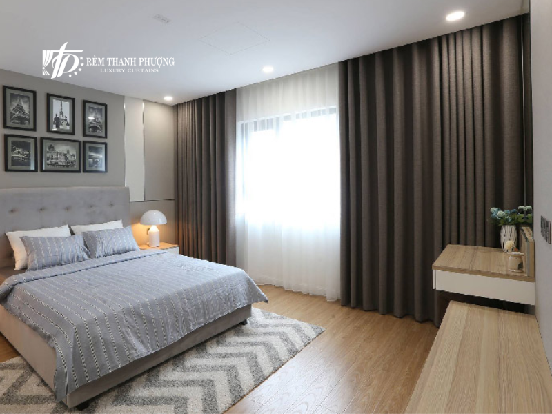 Lắp Rèm Cửa Trung Hòa Giá Rẻ, Chất Lượng, Uy Tín Số 1 2 Mẫu rèm vải hai lớp phổ biến được lắp đặt tại Trung Hòa