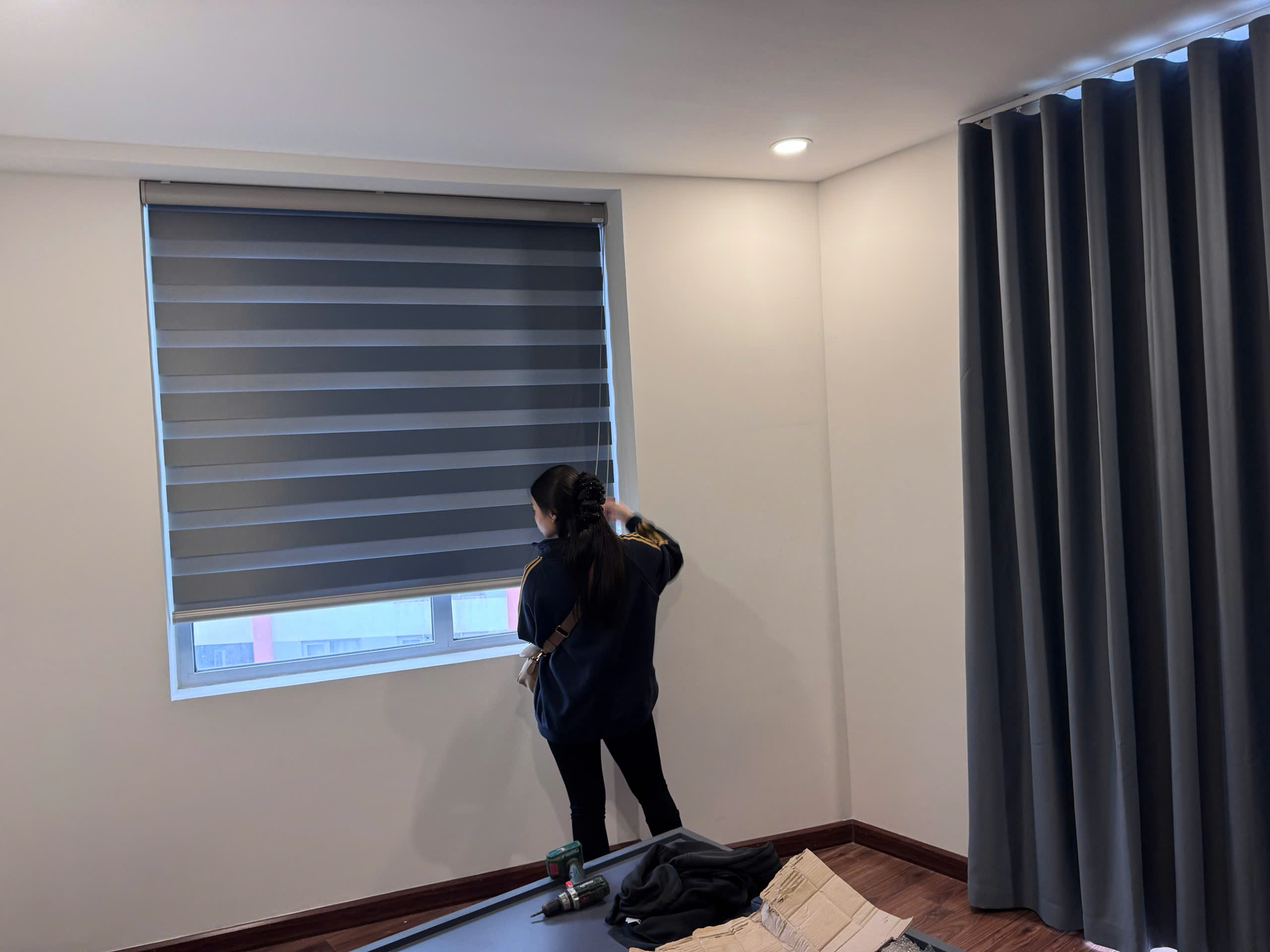 Dự án lắp rèm vải, rèm cầu vồng, giàn phơi quần áo tại chung cư 360 Giải Phóng