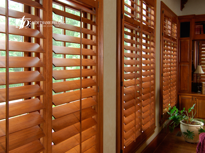 Mẫu rèm sáo gỗ lắp đặt tại phường Phố Huế