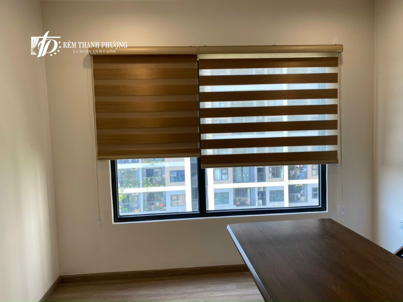 Mẫu rèm cầu vồng đơn sắc tối giản